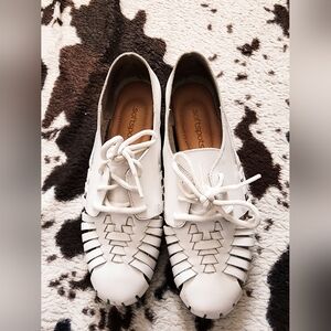 WOMEN'S 80'S/90'S LEATHER SANDALS - WHITE